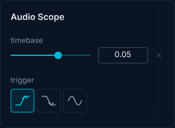 audio-scope inspector panel