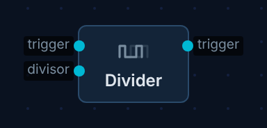 clock-divider node on canvas