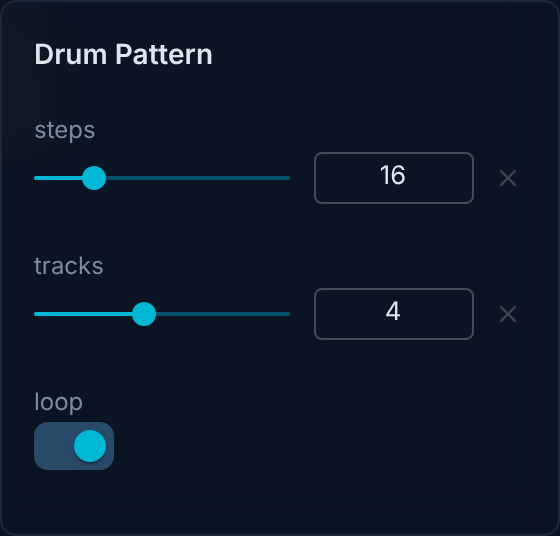 drum-pattern inspector panel