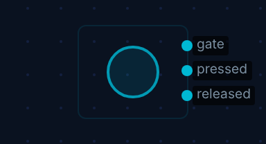 input-button node on canvas