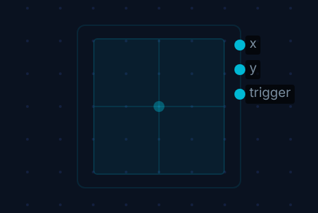 input-pad node on canvas