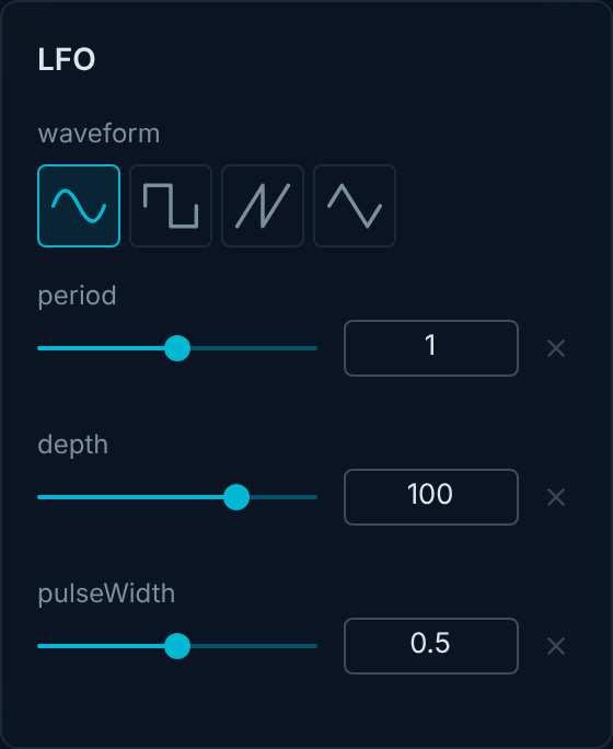 lfo inspector panel