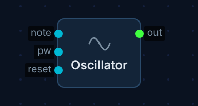 oscillator node on canvas