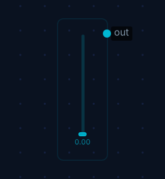 slider node on canvas